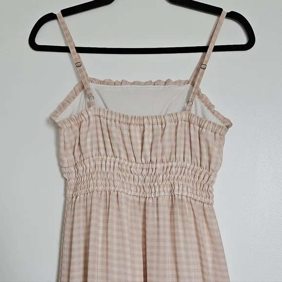 Liz Lisa Gyaru Gingham Maxi Dress with Lace And Buttons Baby Pink - Picture 12 of 13